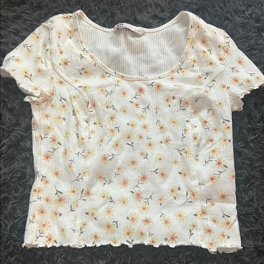 Floral Cream Top